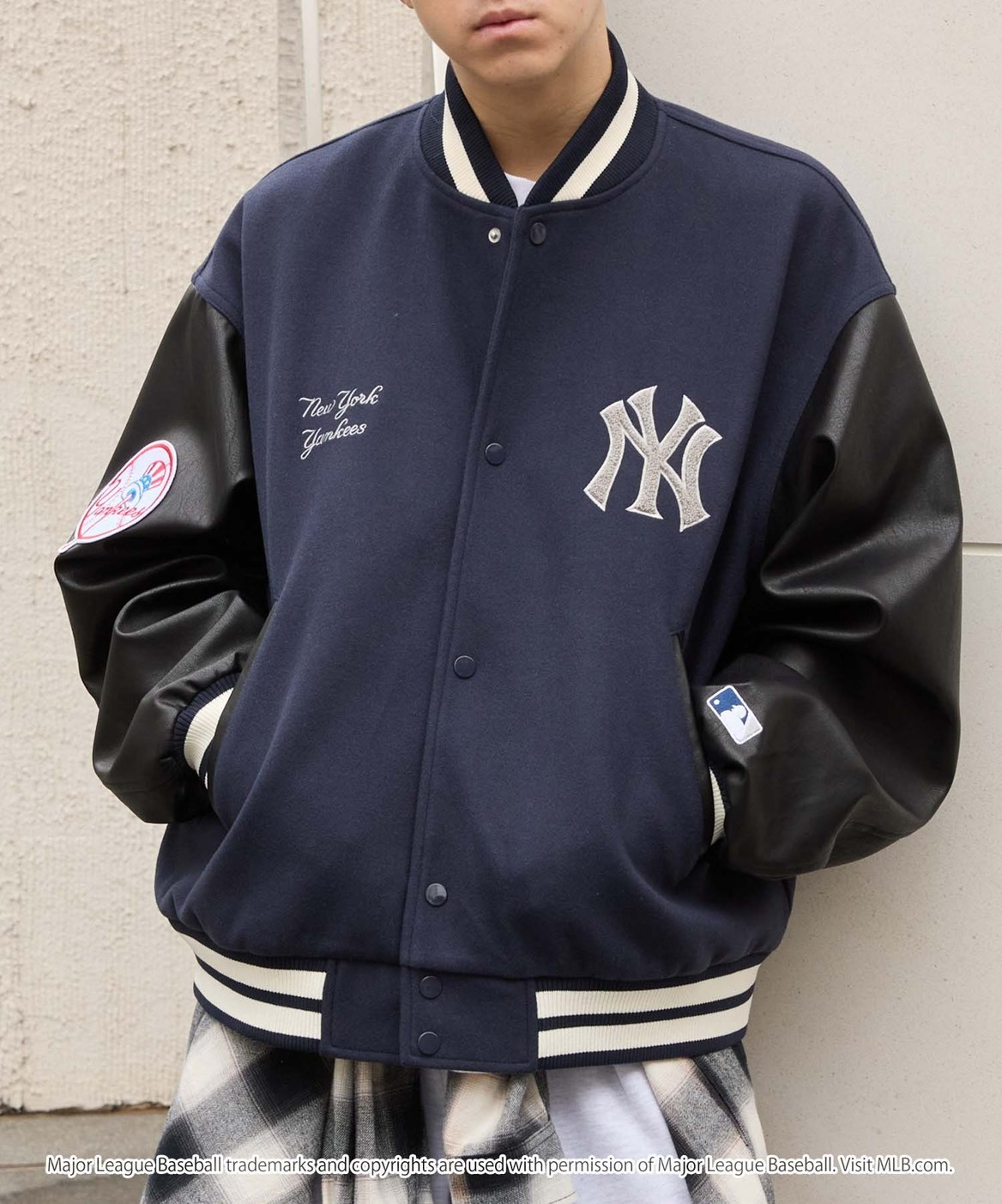 <折扣好香>日本 MLB 美國 職棒 大聯盟 訂製 梅爾頓 球場 刺繡 皮革 羊毛 棒球外套 3色