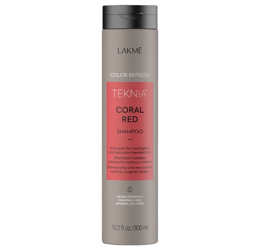 Lakme TEKNIA系列 Coral Red Shampoo 300ml (亞洲版、歐洲版隨機發放) 紅海藻補色洗髮水