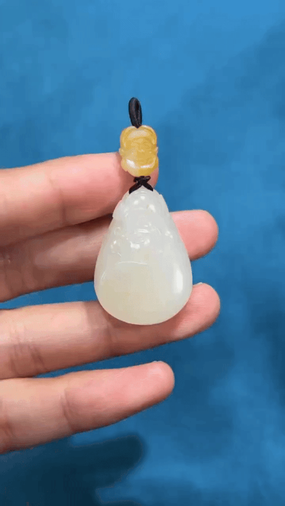 117223 和田玉籽料財神