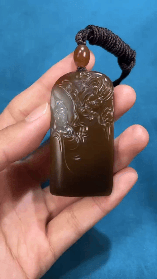 117224 和田玉金山紅糖御龍觀音