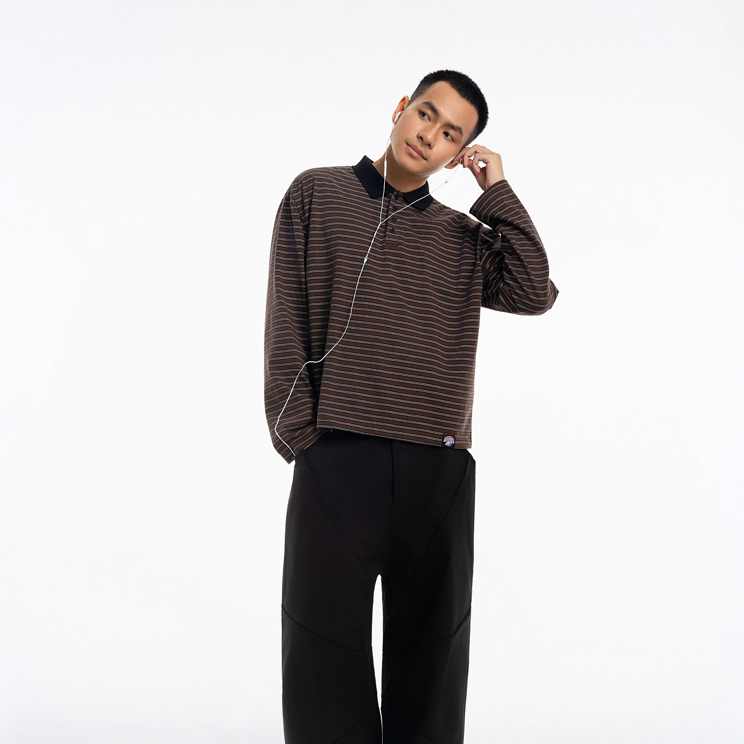 PUSH PUSH PP Striped Polo Tee 短版 條紋POLO衫