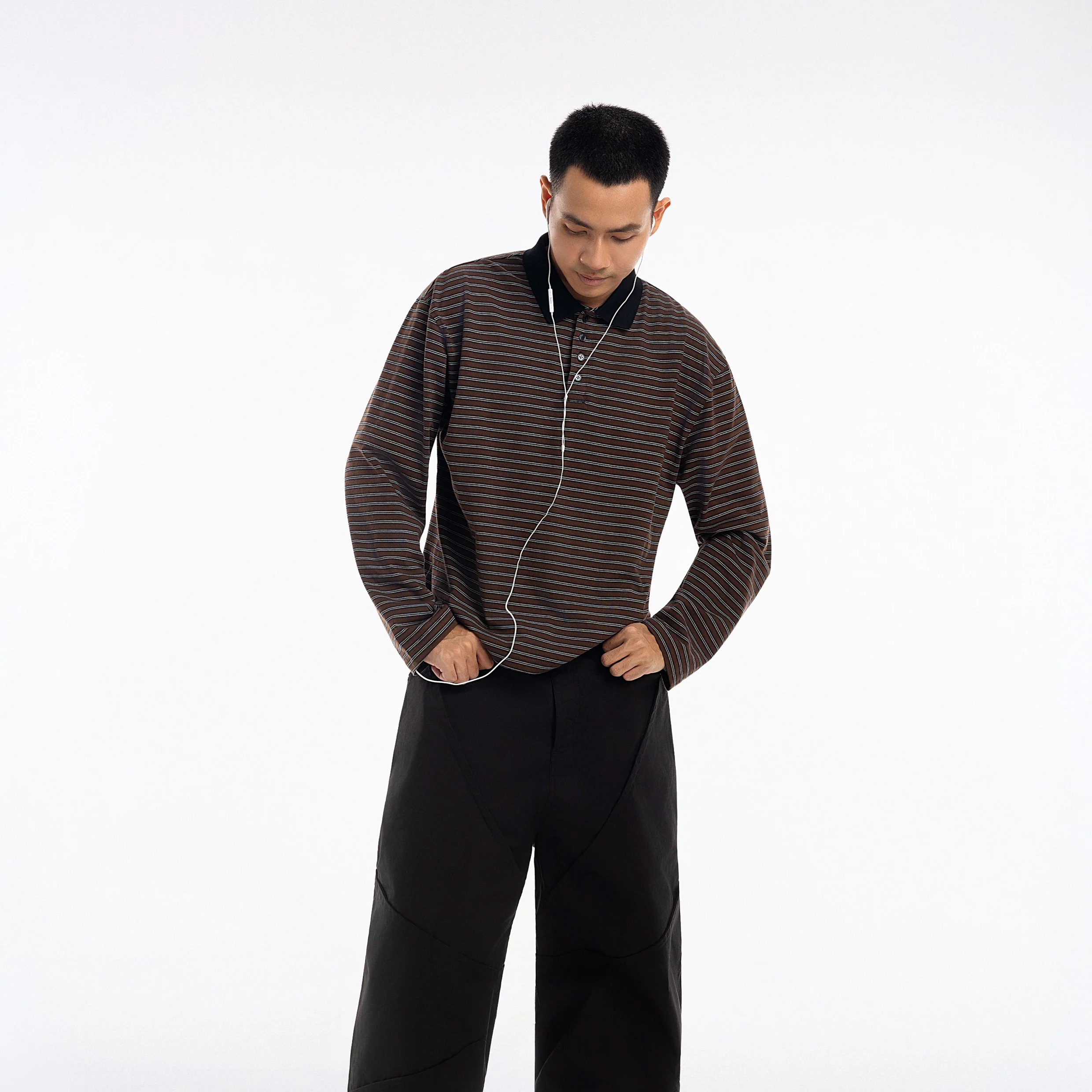 PUSH PUSH PP Striped Polo Tee 短版 條紋POLO衫