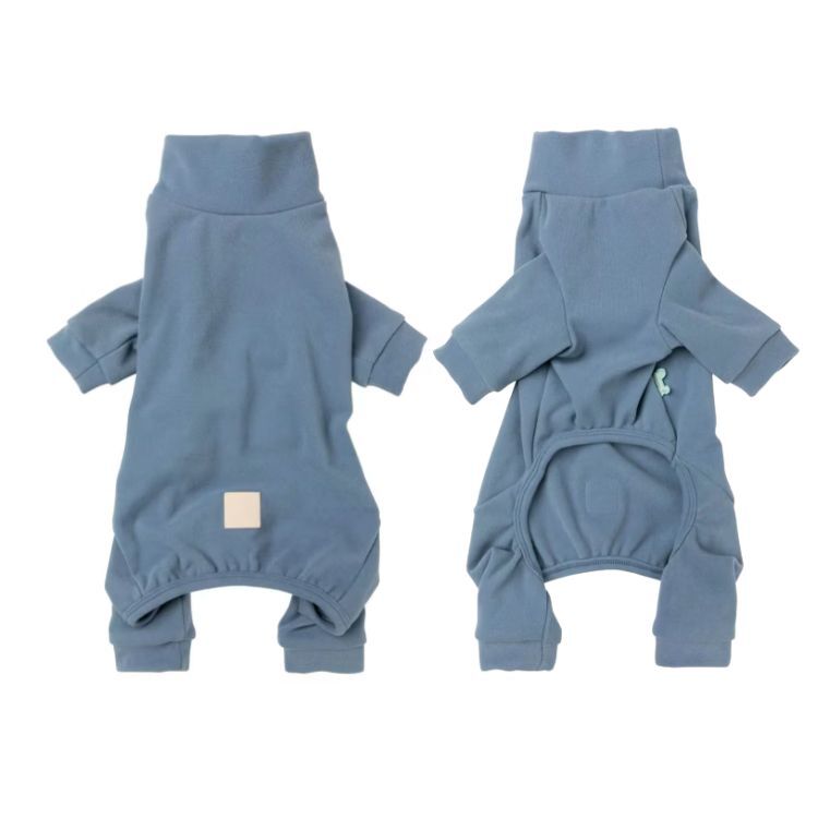 FuzzYard - 天鵝絨高領四腳衣(藍色）