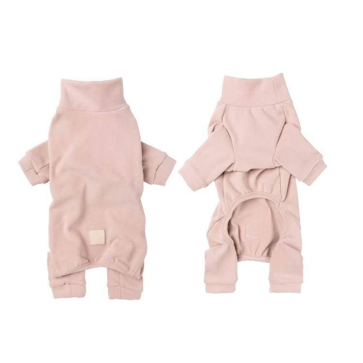 FuzzYard - 天鵝絨高領四腳衣(粉色）