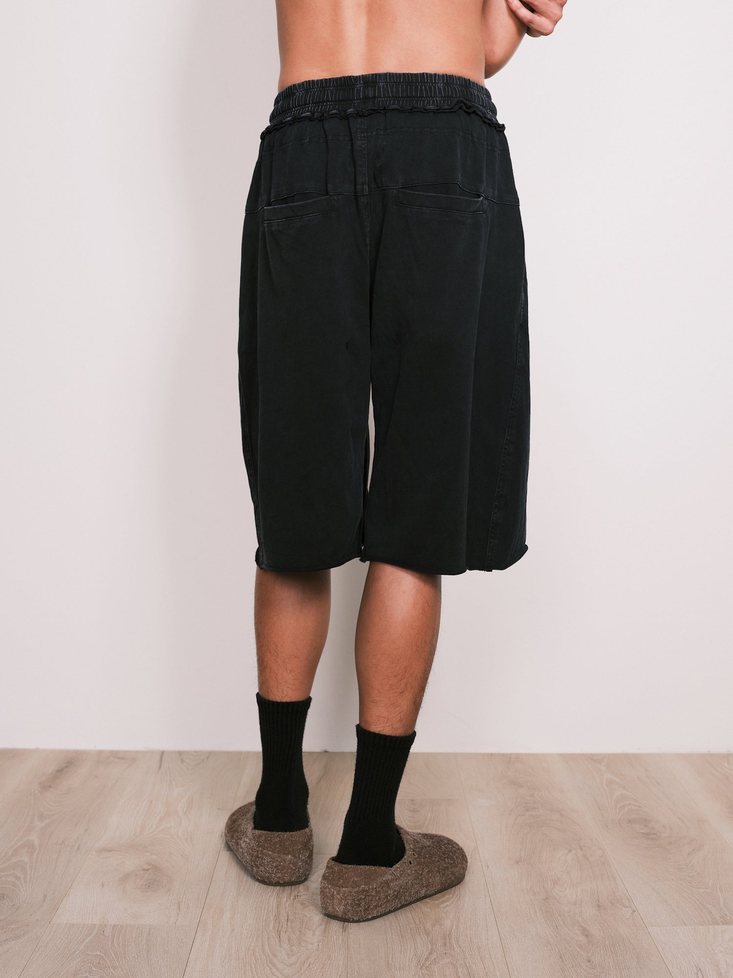 ANOWHEREMAN Washed Wide Leg sweatshorts