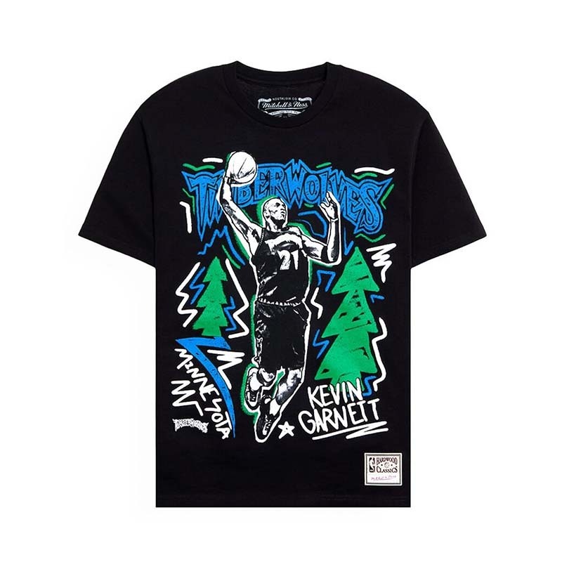 Mitchell & Ness Chalked Up Tee Kevin Garnett 黑色 短袖 MN25ATS03A [台灣現貨]