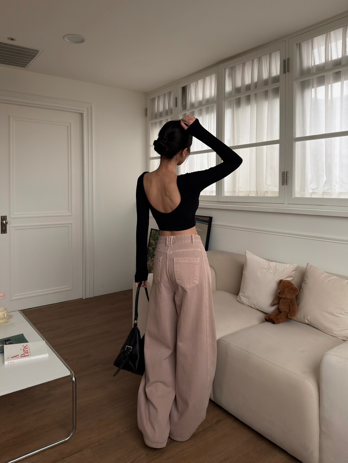 自留款低飽和繭型牛仔褲