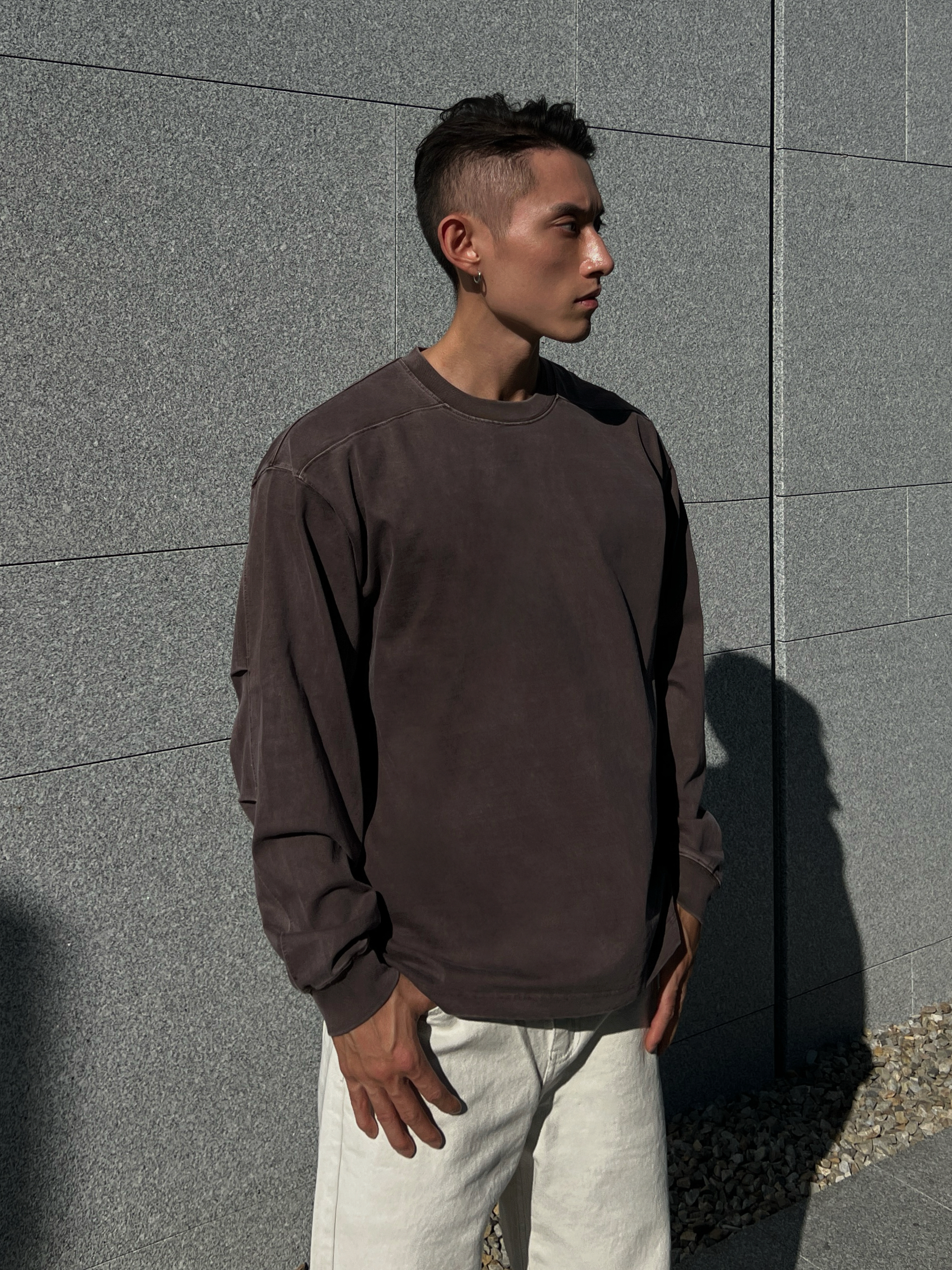 [1atm] 專利棉™ - 梯形傘兵袖長T