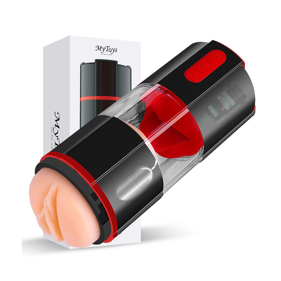 MyToys FrenchKiss 全自動舌舔震動飛機杯 黑色