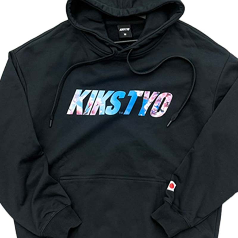 KIKS CLASSIC SAKURA LOGO 帽T 長袖 男女款 黑色 244201-001 [台灣現貨]