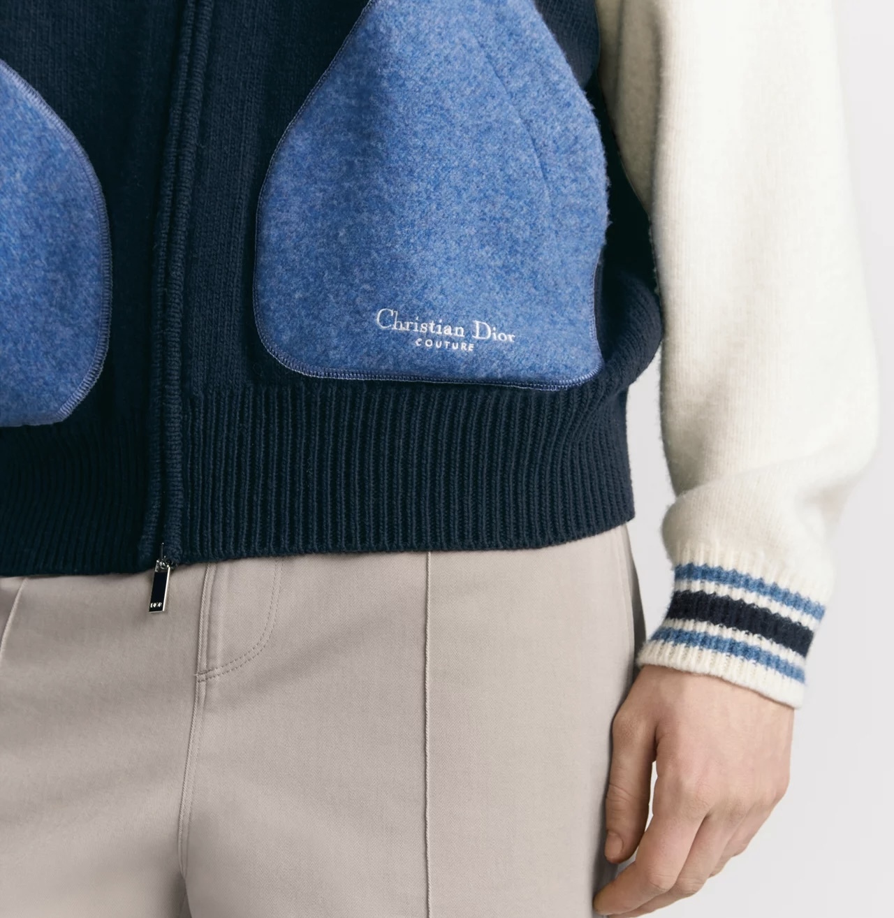 Dior Couture Lily of the Valley Varsity Cardigan
