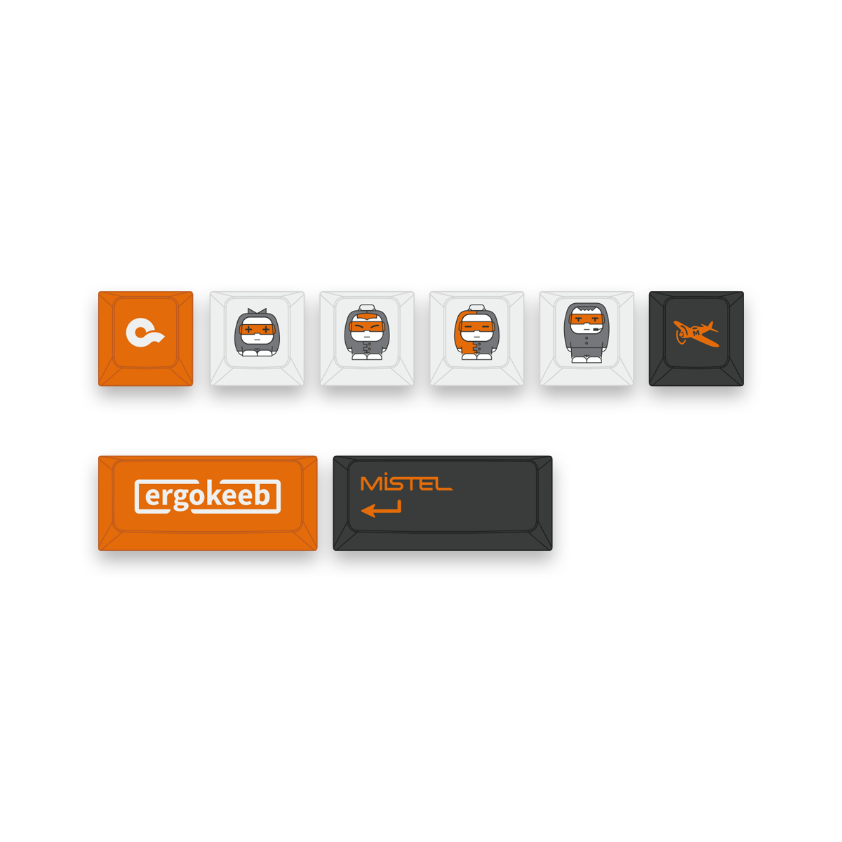 Mistel PBT Keycap Set - MISKIBO (8 Keys)