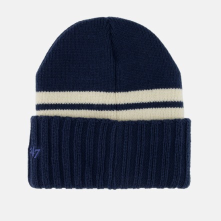 NEW BALANCE 毛帽 NB 深藍 米白 針織 帽子 LAH01053NNY