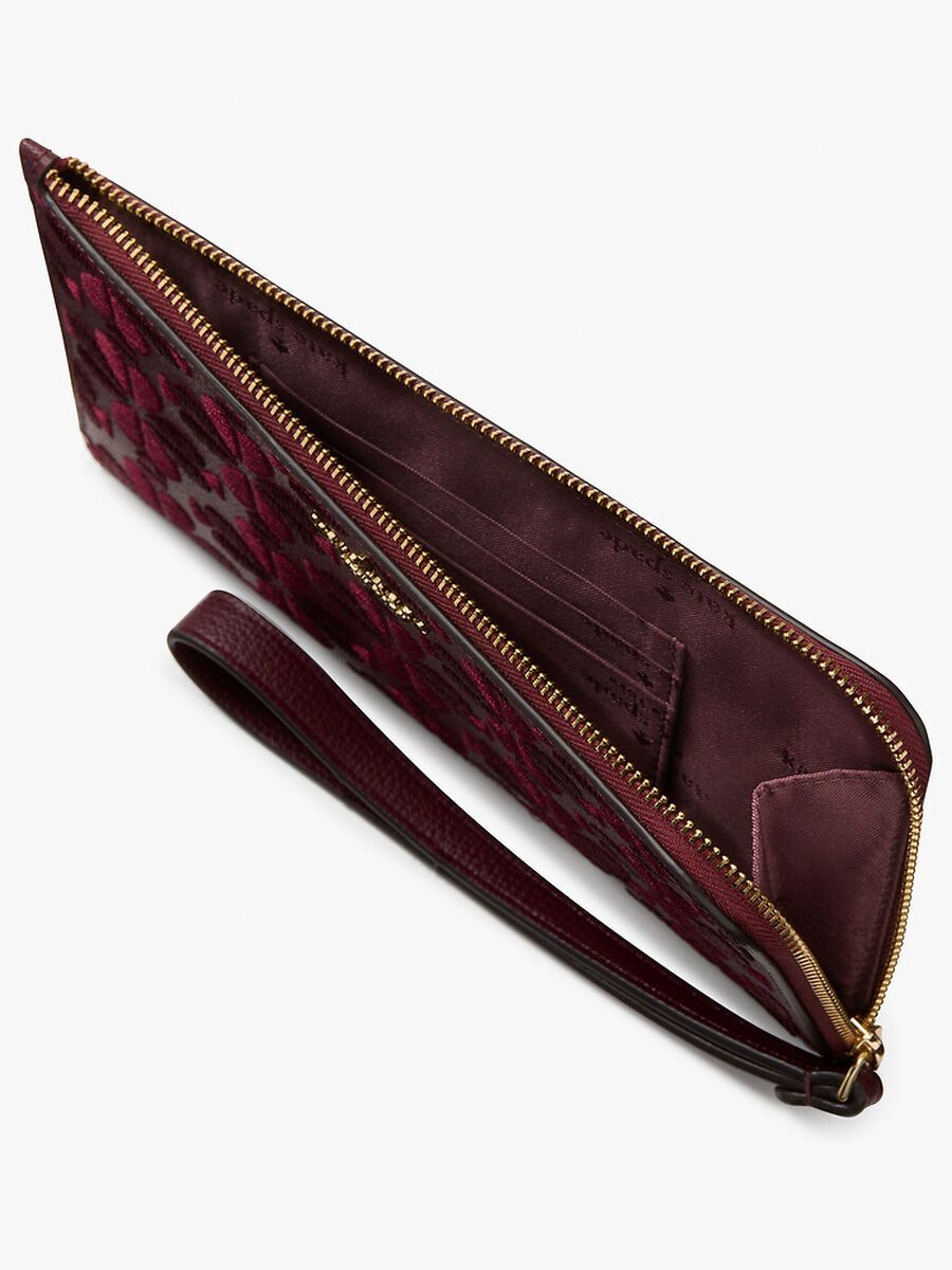 【直播】Kate Spade LL1114506 刺繡拉鍊手腕包 (KL857)