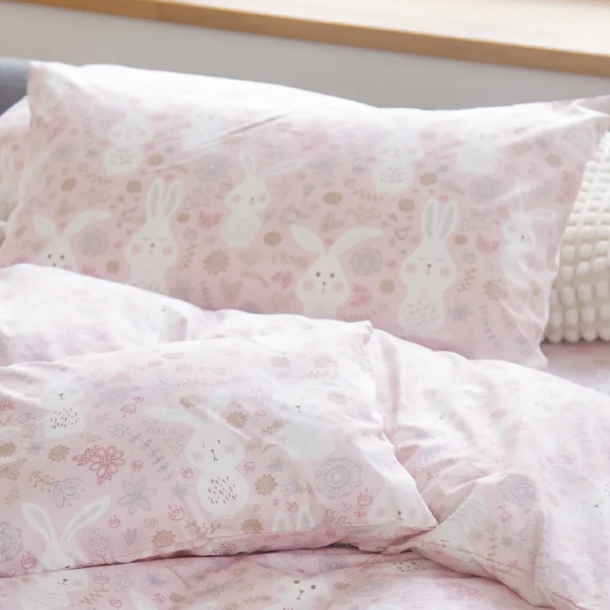 300織長絨棉薄被單 | 森林小兔 DR906