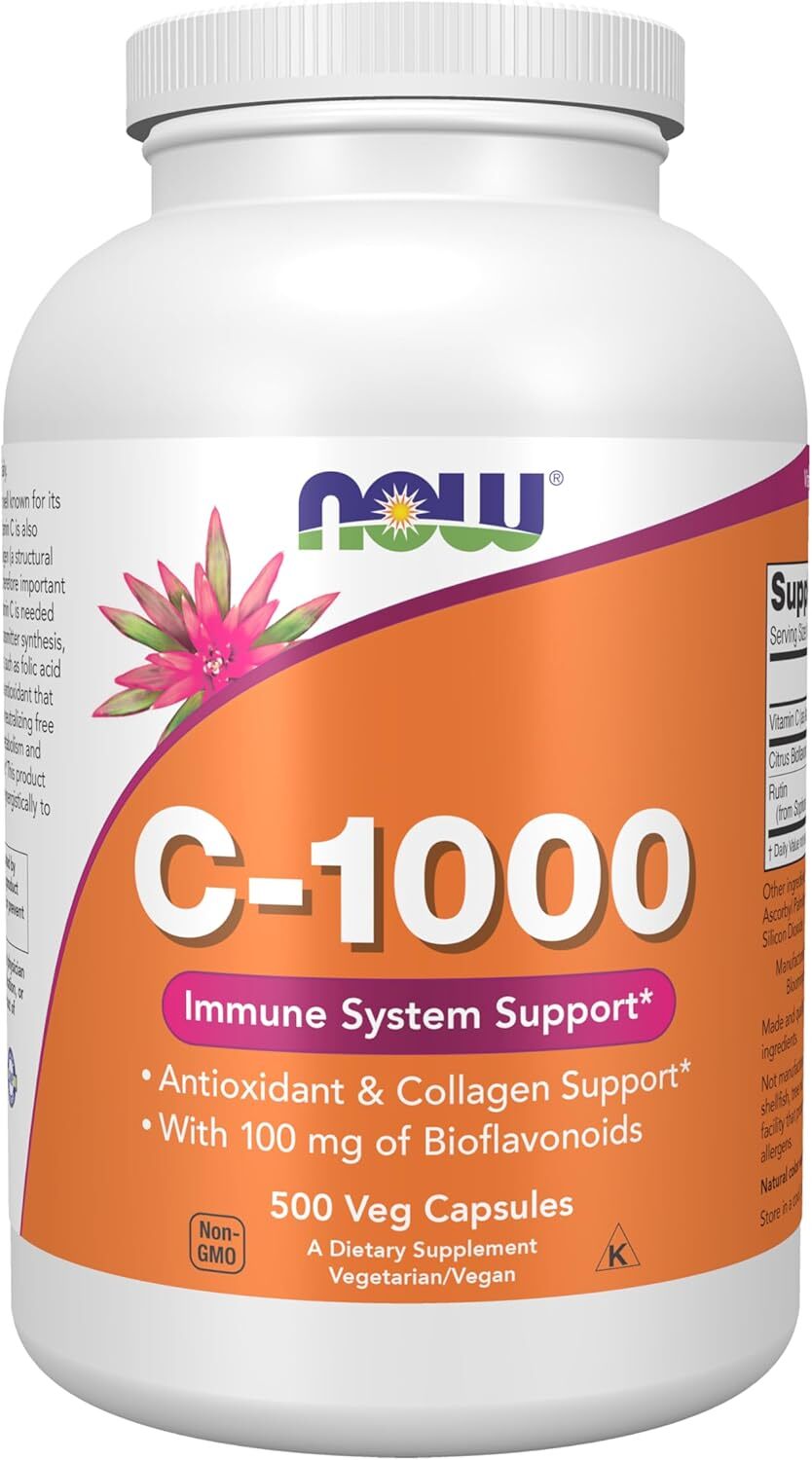 [預購] Now 維他命C +柑橘生物類黃酮 1000毫克 500粒膠囊 C-1000