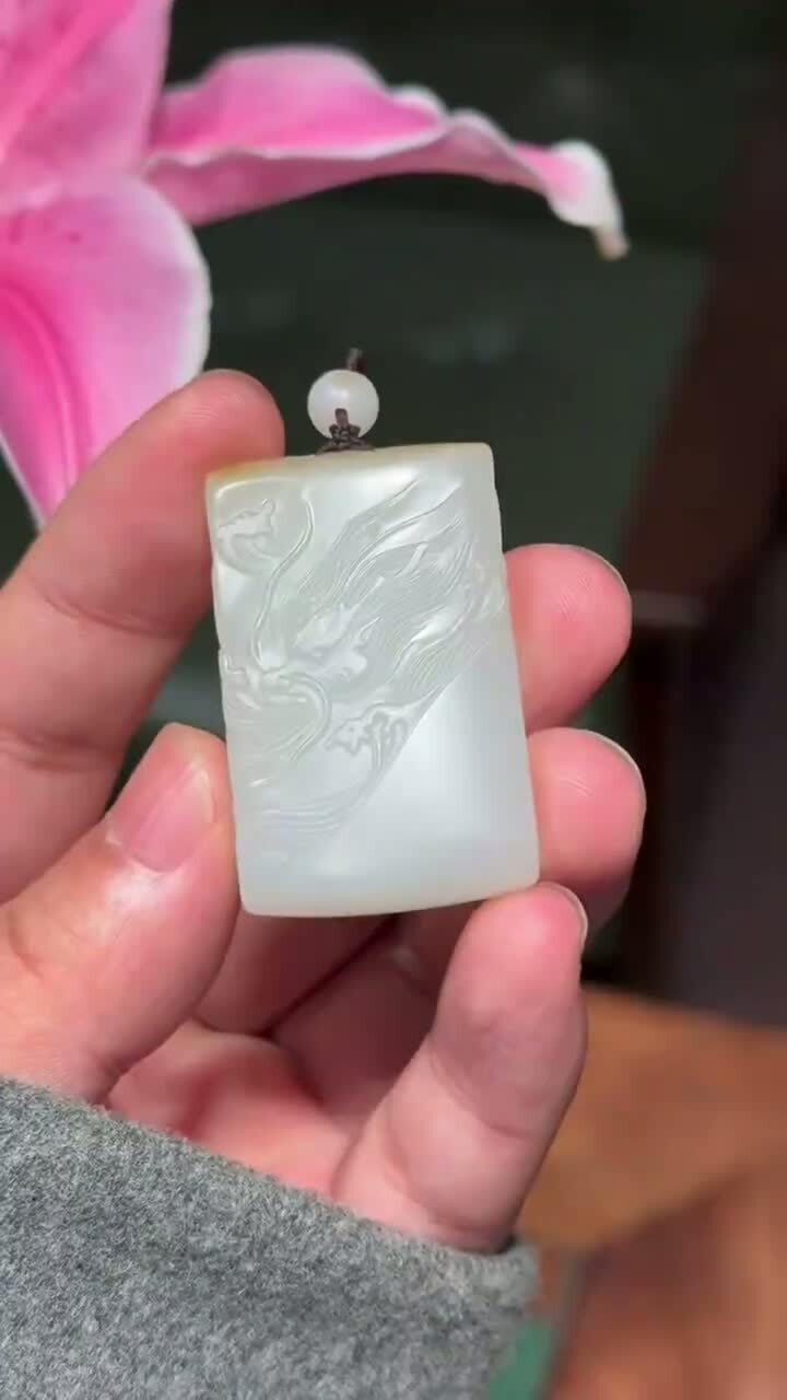 和田玉龍牌,天然和田玉軟玉