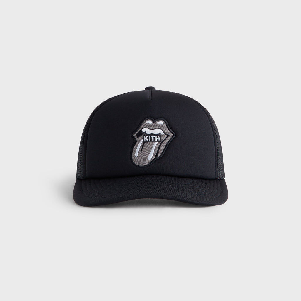 2025AW Kith for The Rolling Stones Nolan Trucker Hat 滾石 樂團 聯名 刺繡 舌頭 卡車帽 網帽 帽子 現貨 KHM051005