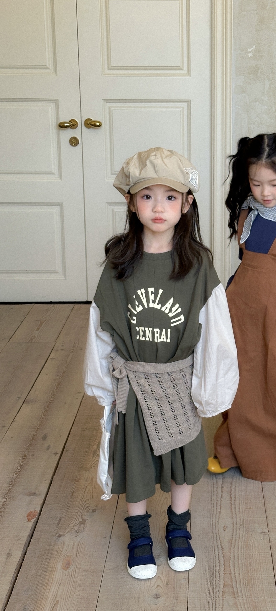 A03452 拼袖連身裙