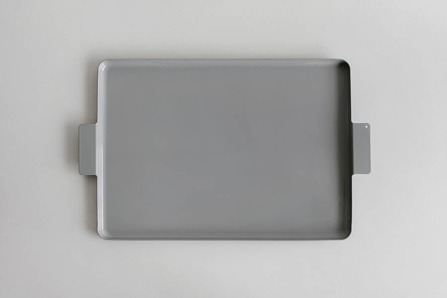 yumiko iihoshi porcelain - Colored' aluminum tray 彩色鋁製托盤 / 長方形 / 灰