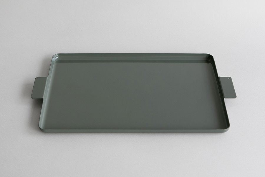 yumiko iihoshi porcelain - Colored' aluminum tray 彩色鋁製托盤 / 長方形 / 綠