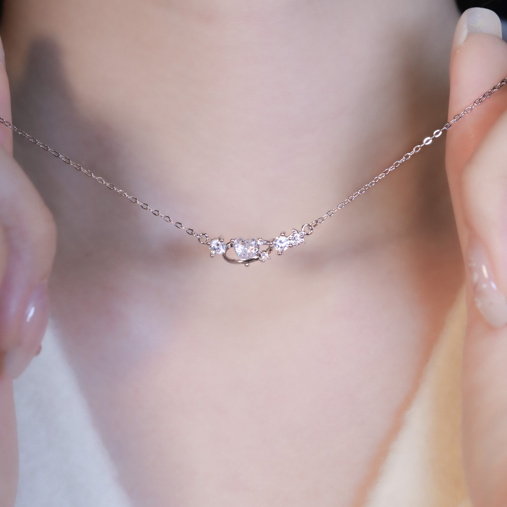 | 925純銀・白金 | 心底的主角項鍊 | NE1512 |