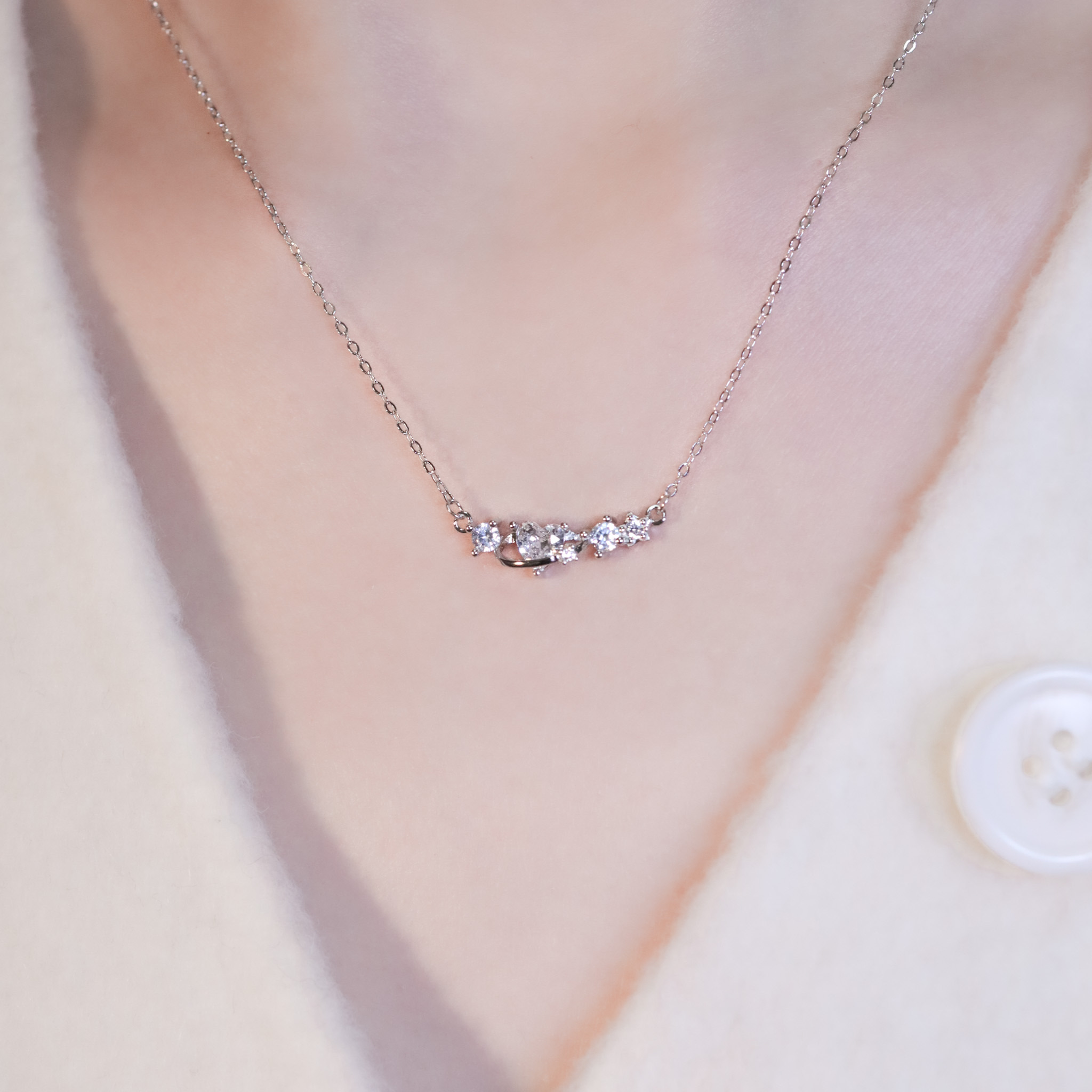 | 925純銀・白金 | 心底的主角項鍊 | NE1512 |