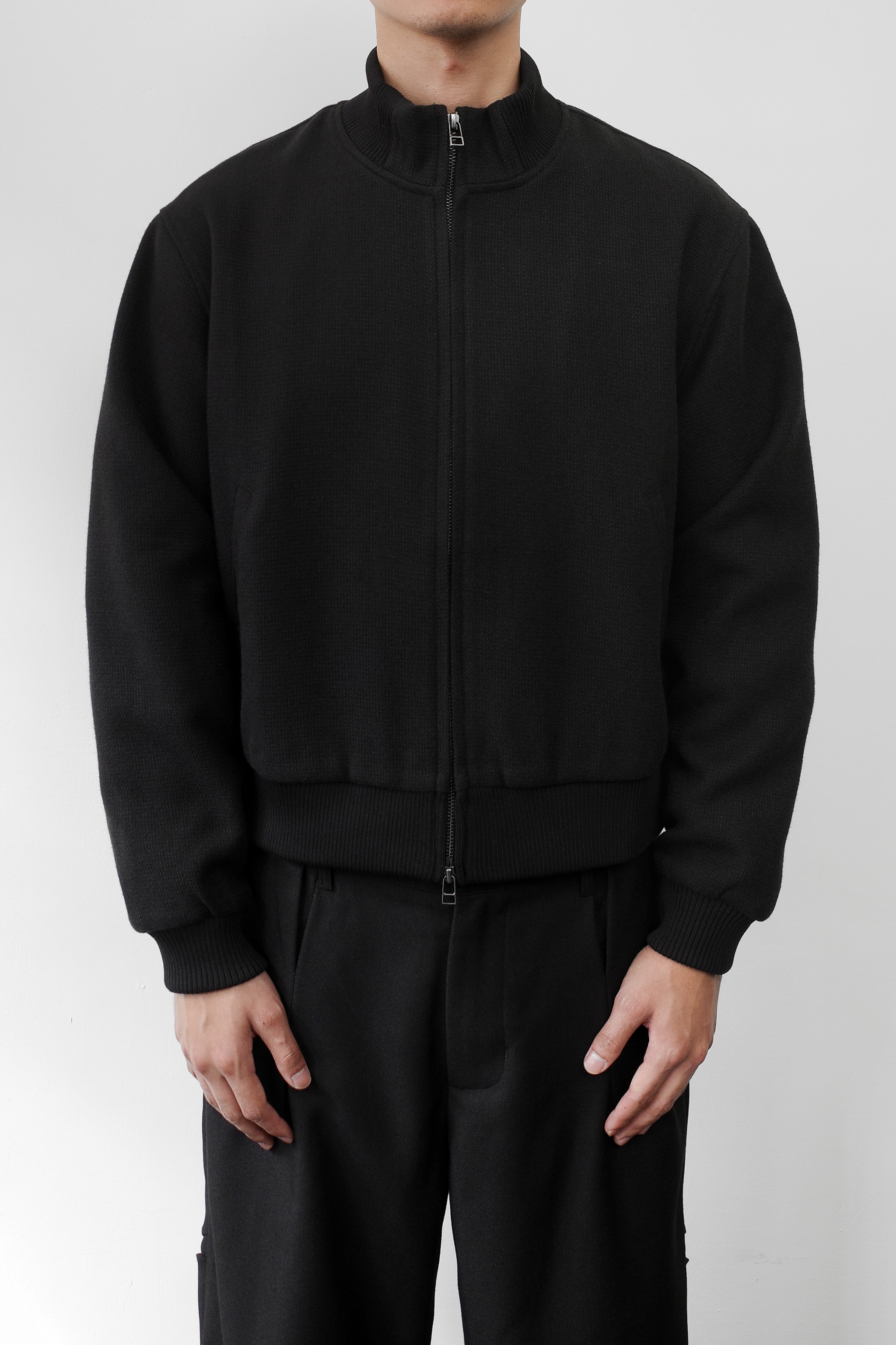 Anonymous Talking｜F25-J04 – Bomber Jacket (Black)