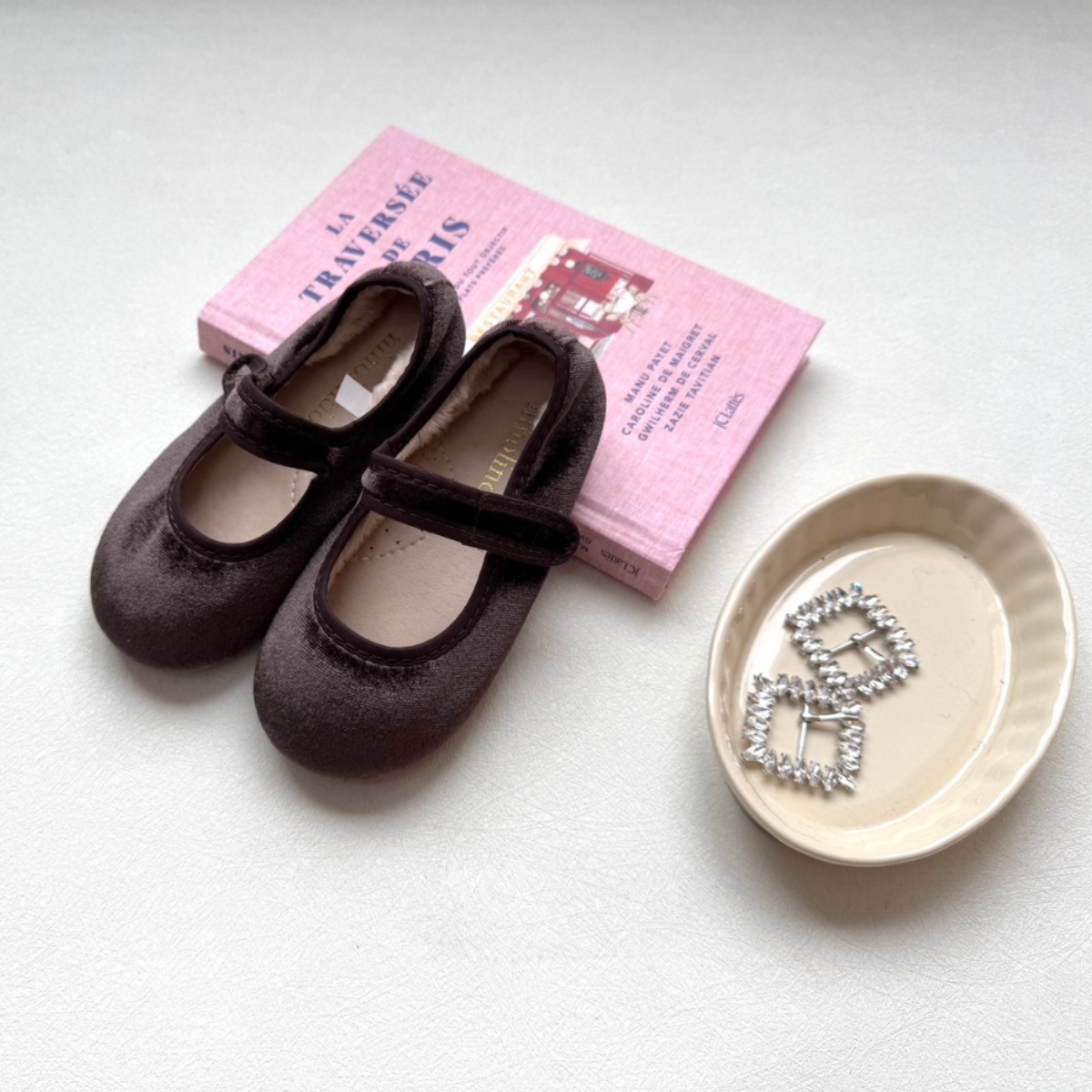 NINOLINDO 天鵝絨瑪莉珍鞋 VELVET maryjane - brown