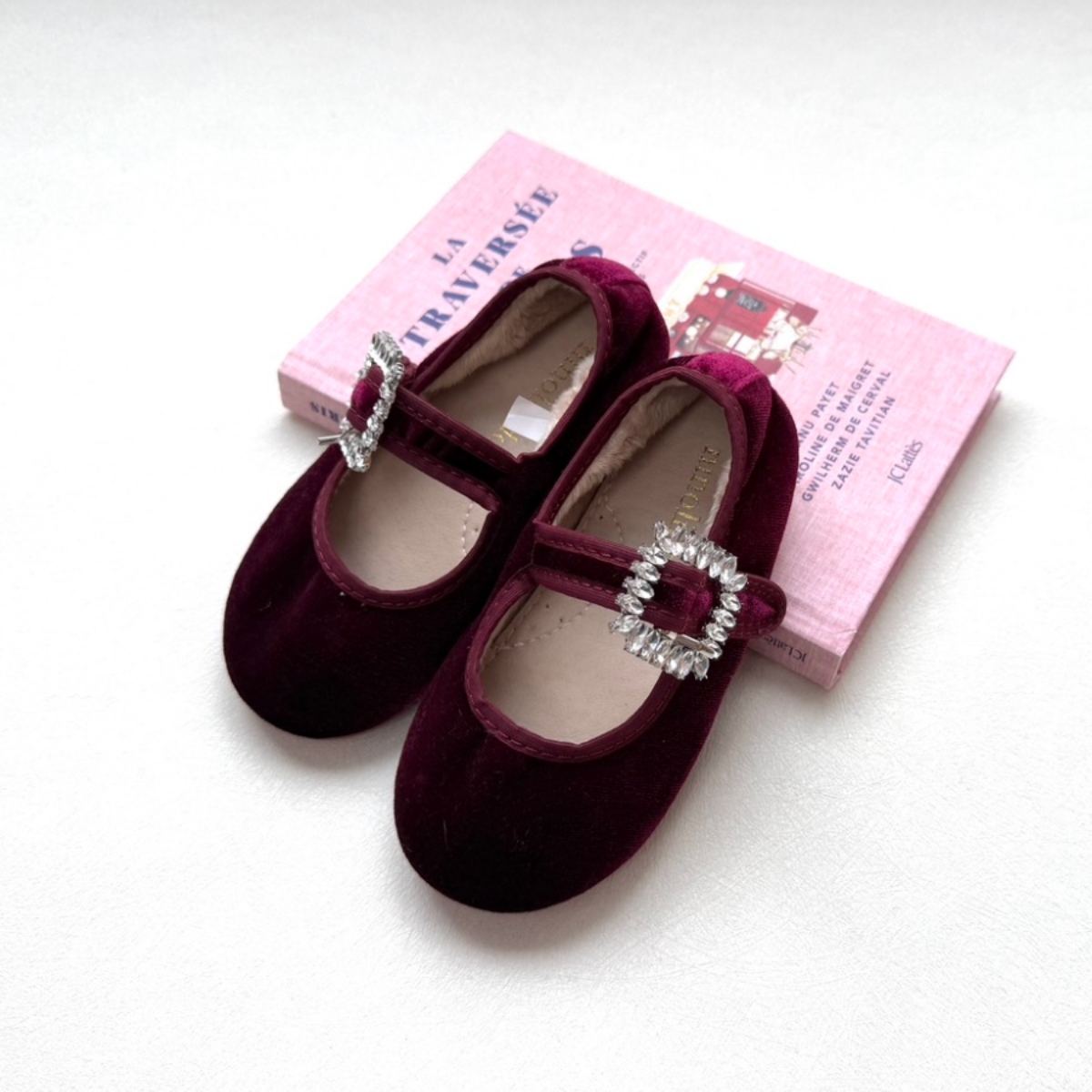 NINOLINDO 天鵝絨瑪莉珍鞋 VELVET maryjane - wine