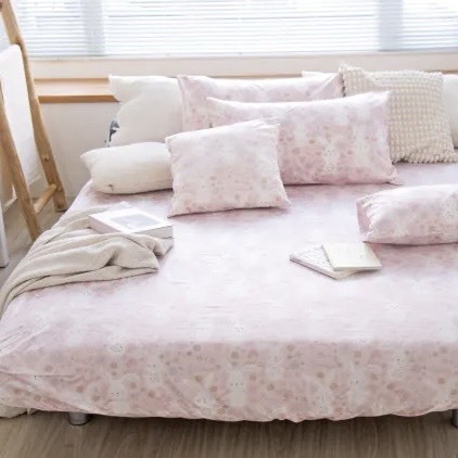 300織長絨棉床包組 | 森林小兔 DR906