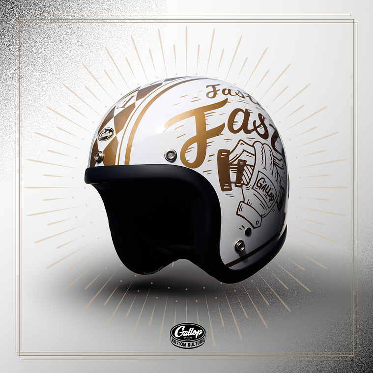 德芯騎士部品屋GALLOP Freedom Racer HELMET 自由賽車手 3/4 半罩安全帽