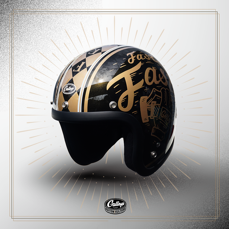 德芯騎士部品屋GALLOP Freedom Racer HELMET 自由賽車手 3/4 半罩安全帽