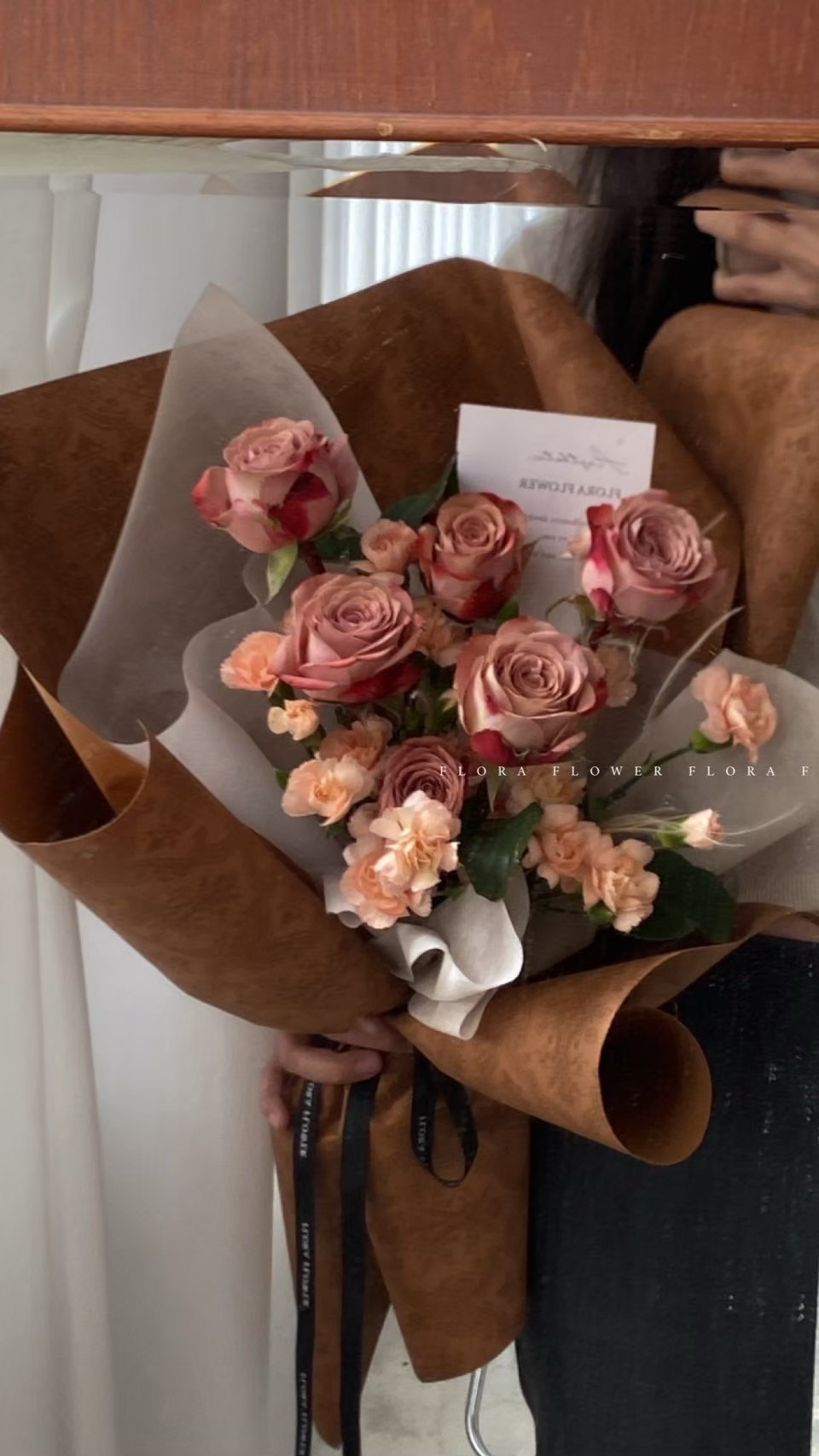 焦糖卡布玫瑰 鮮花花束