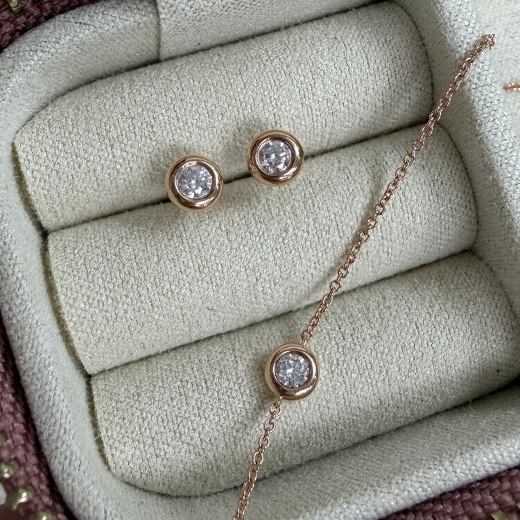 環抱系列 | 圓形鑽石手鏈