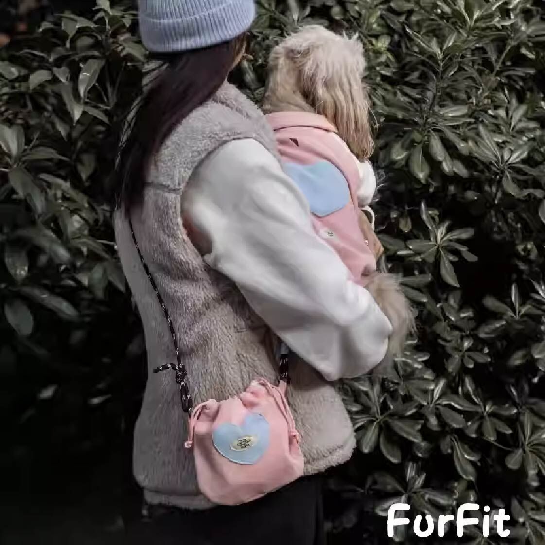 FurFit - 愛心隨身遛狗包 - (淺藍色、粉紅色)
