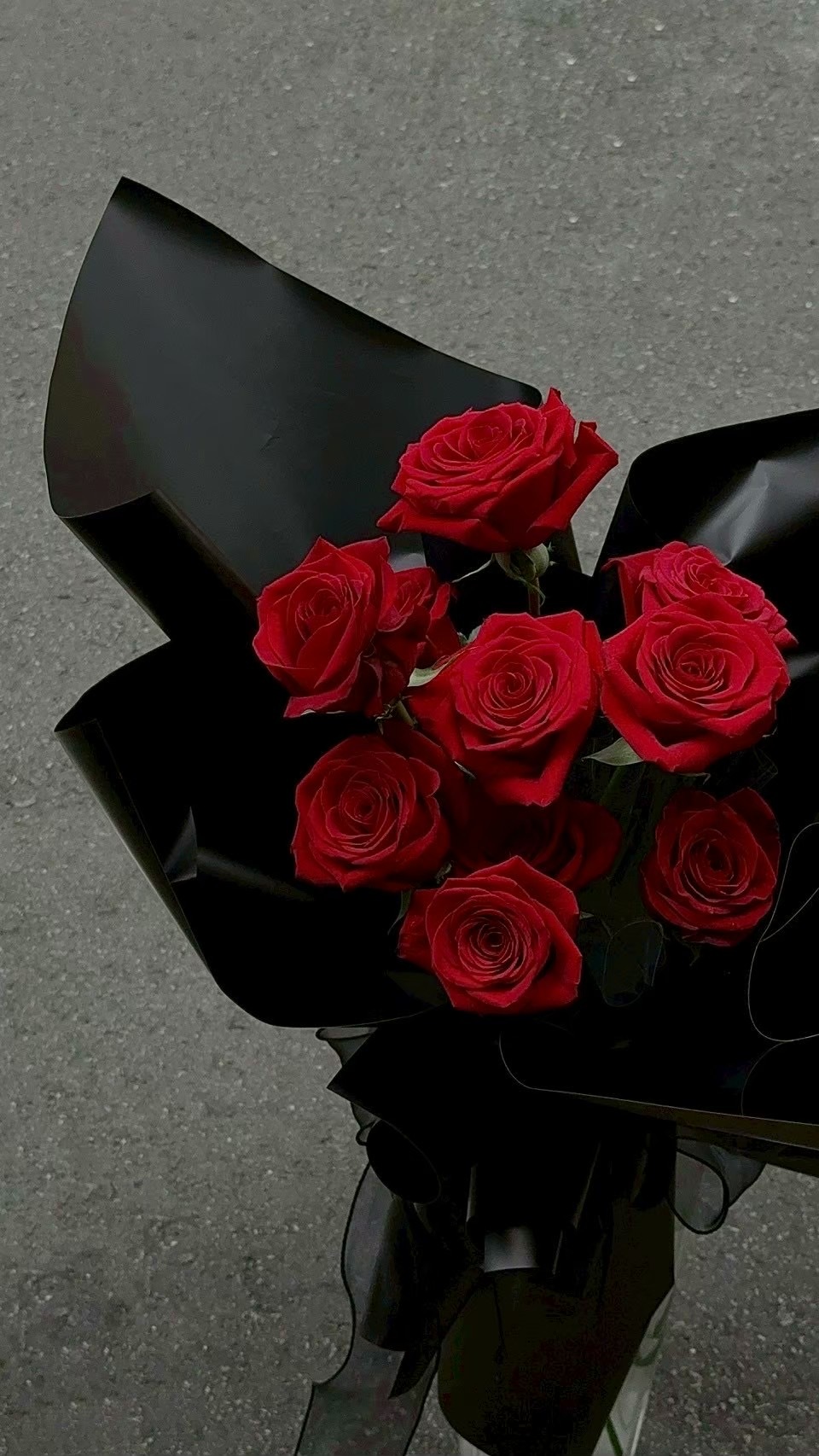 午夜紅玫瑰 鮮花花束