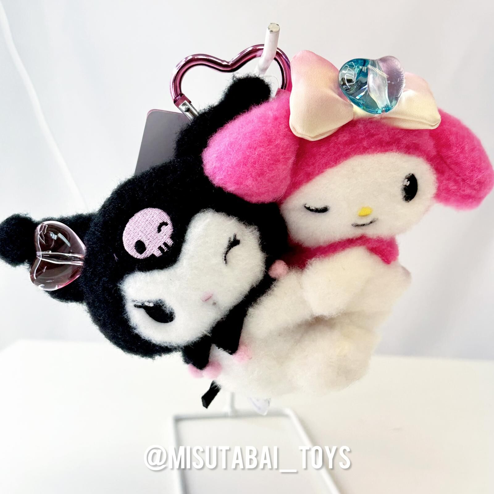 My Melody & Kuromi Pastel Dreamland Plush Keychain (Wink)