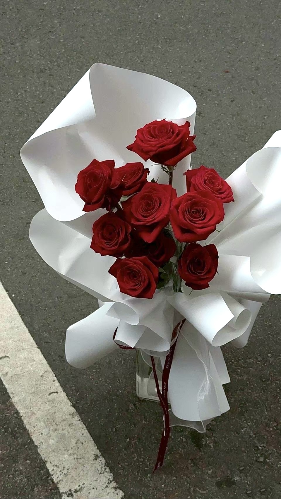 雪紗紅玫瑰 鮮花花束