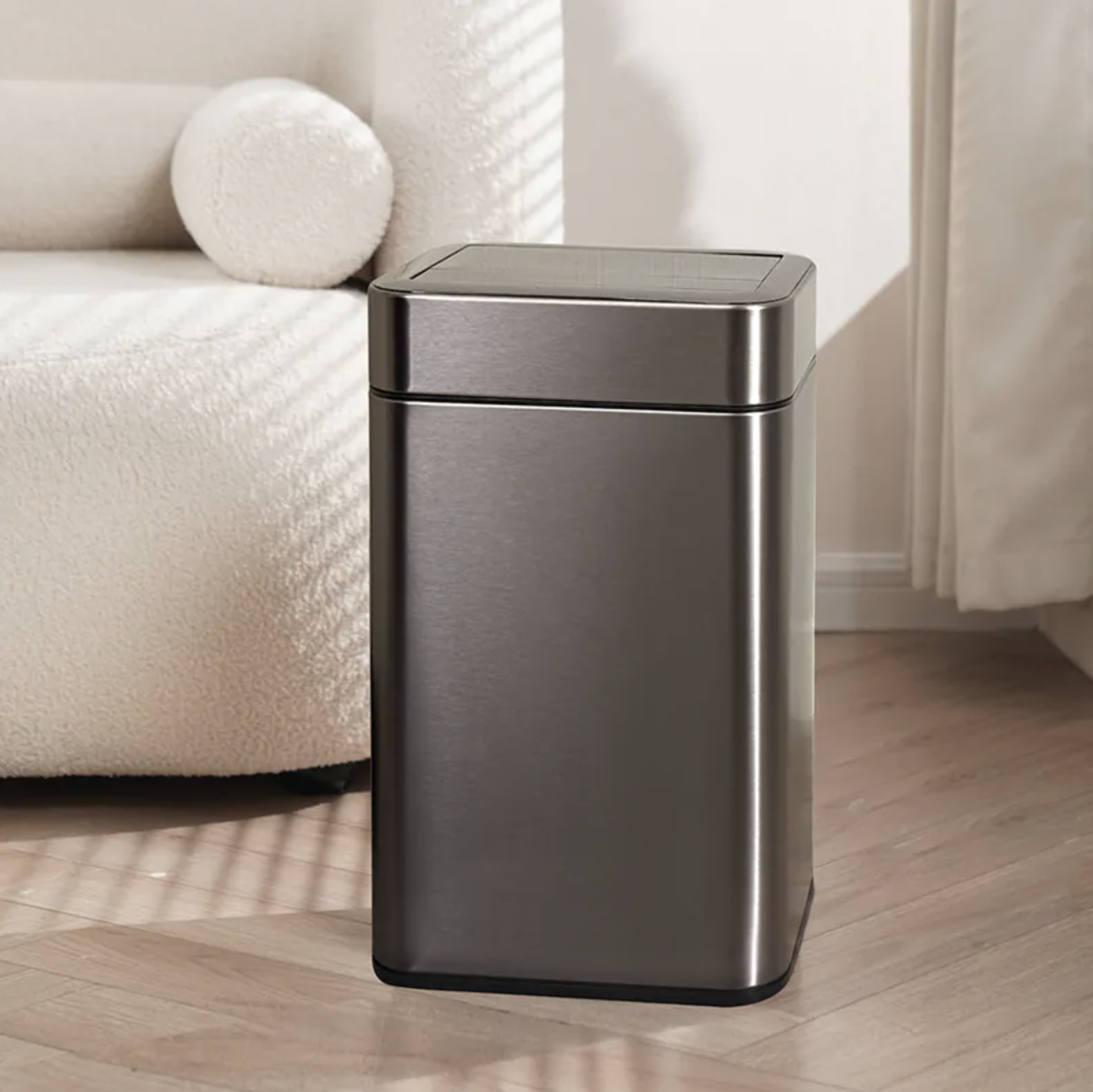 【美國ELPHECO】20L 不鏽鋼雙開除臭炫光感應垃圾桶 ELPH228DU