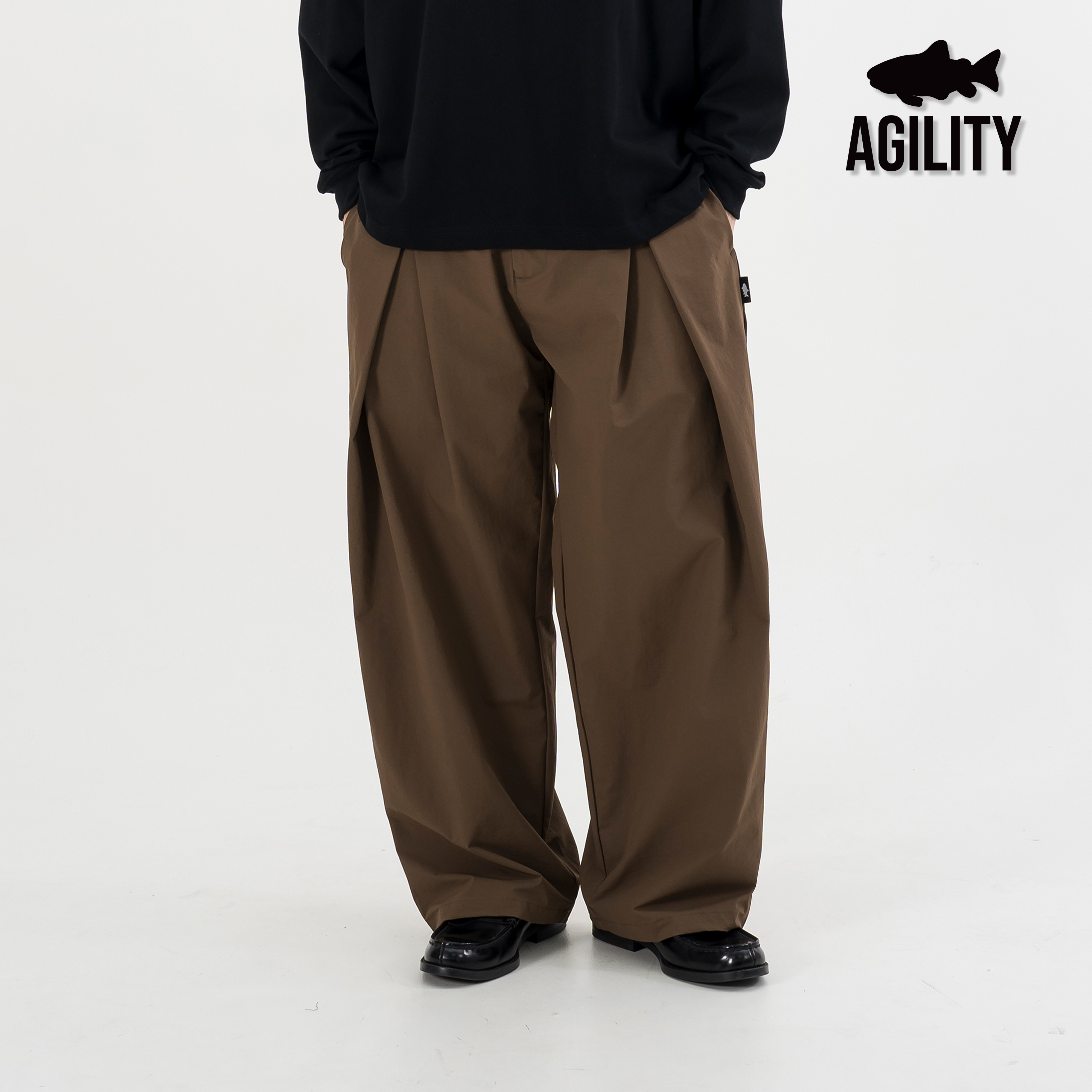 AGILITY Big Pleated Nylon Pants 大打褶 尼龍 闊腿長褲 [NP9]