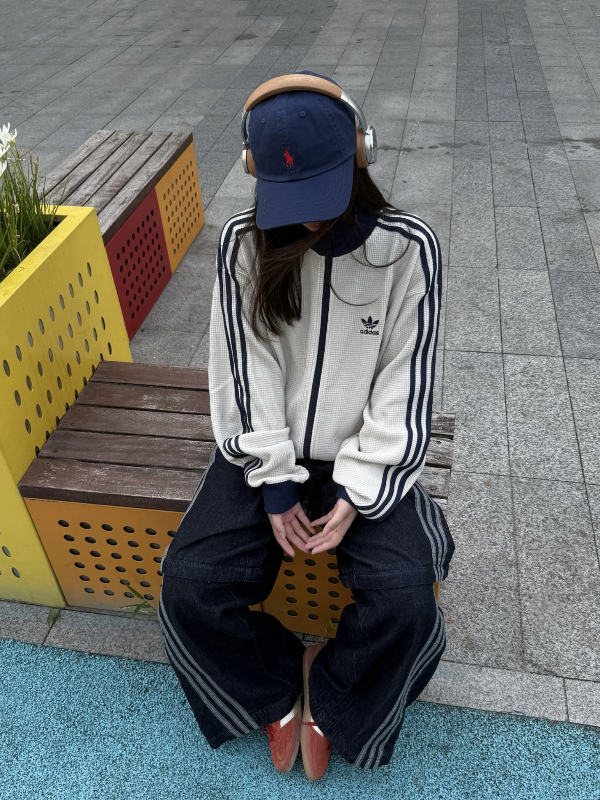 Adidas Originals 華夫格 外套 藍白 KC2618