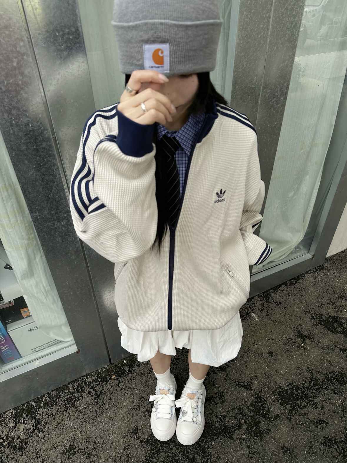 Adidas Originals 華夫格 外套 藍白 KC2618