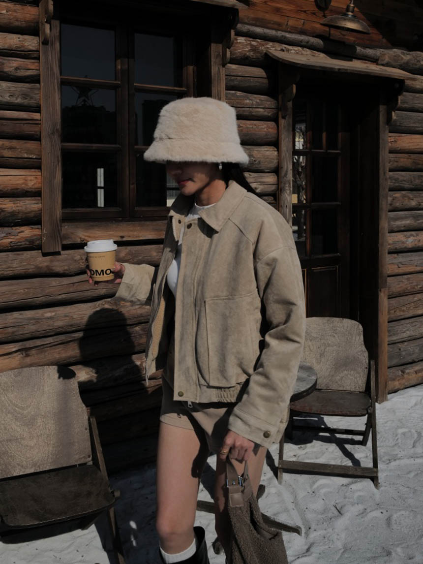 冬天立領毛毛夾克外套*3色