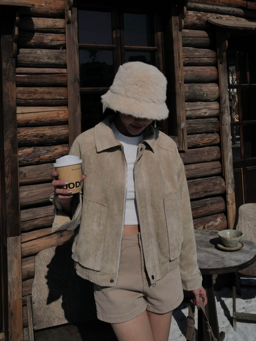 冬天立領毛毛夾克外套*3色