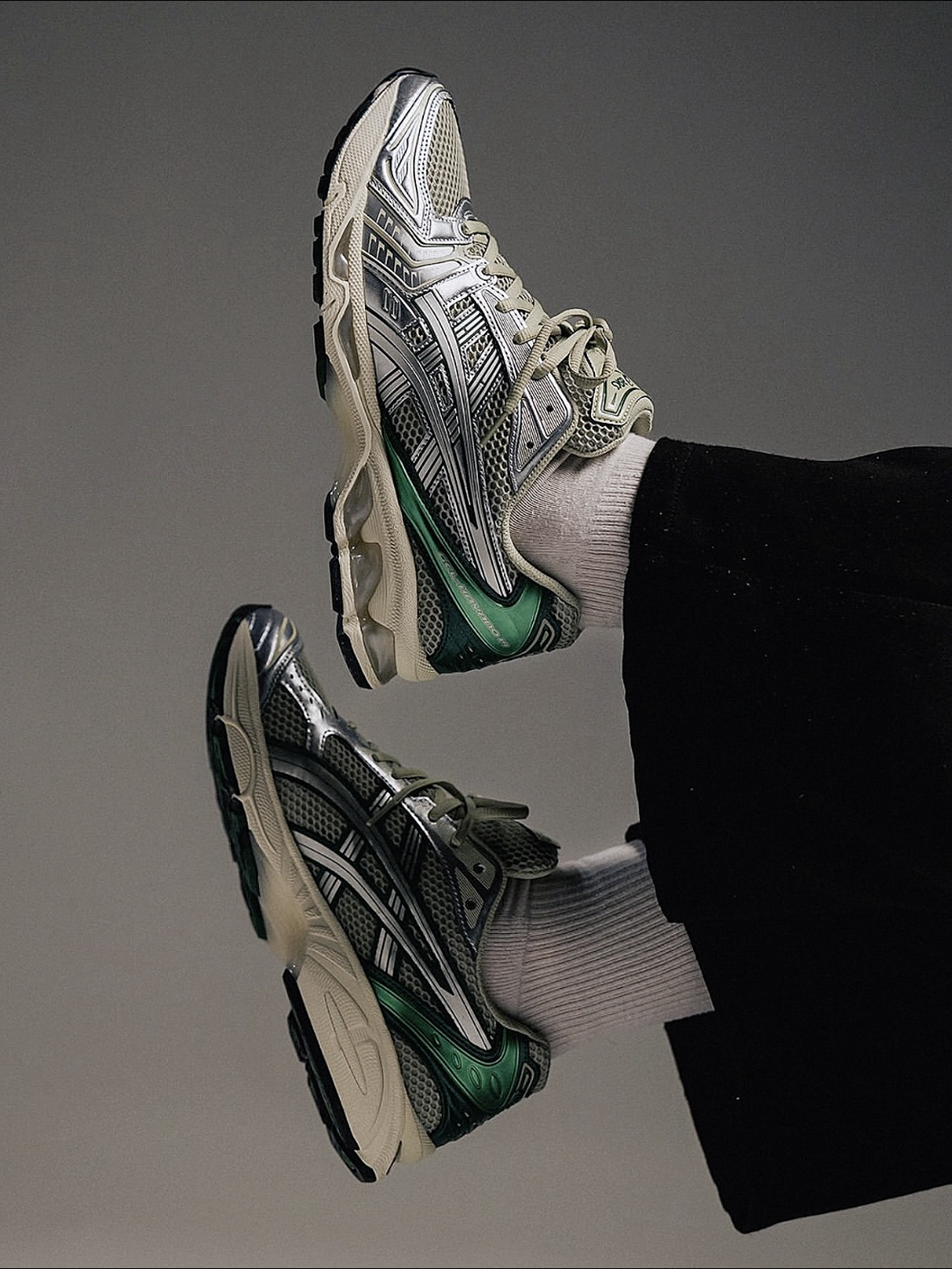 Asics Gel-Kayano 14 銀色 綠色 機能 復古 男女同款 1203A537-300