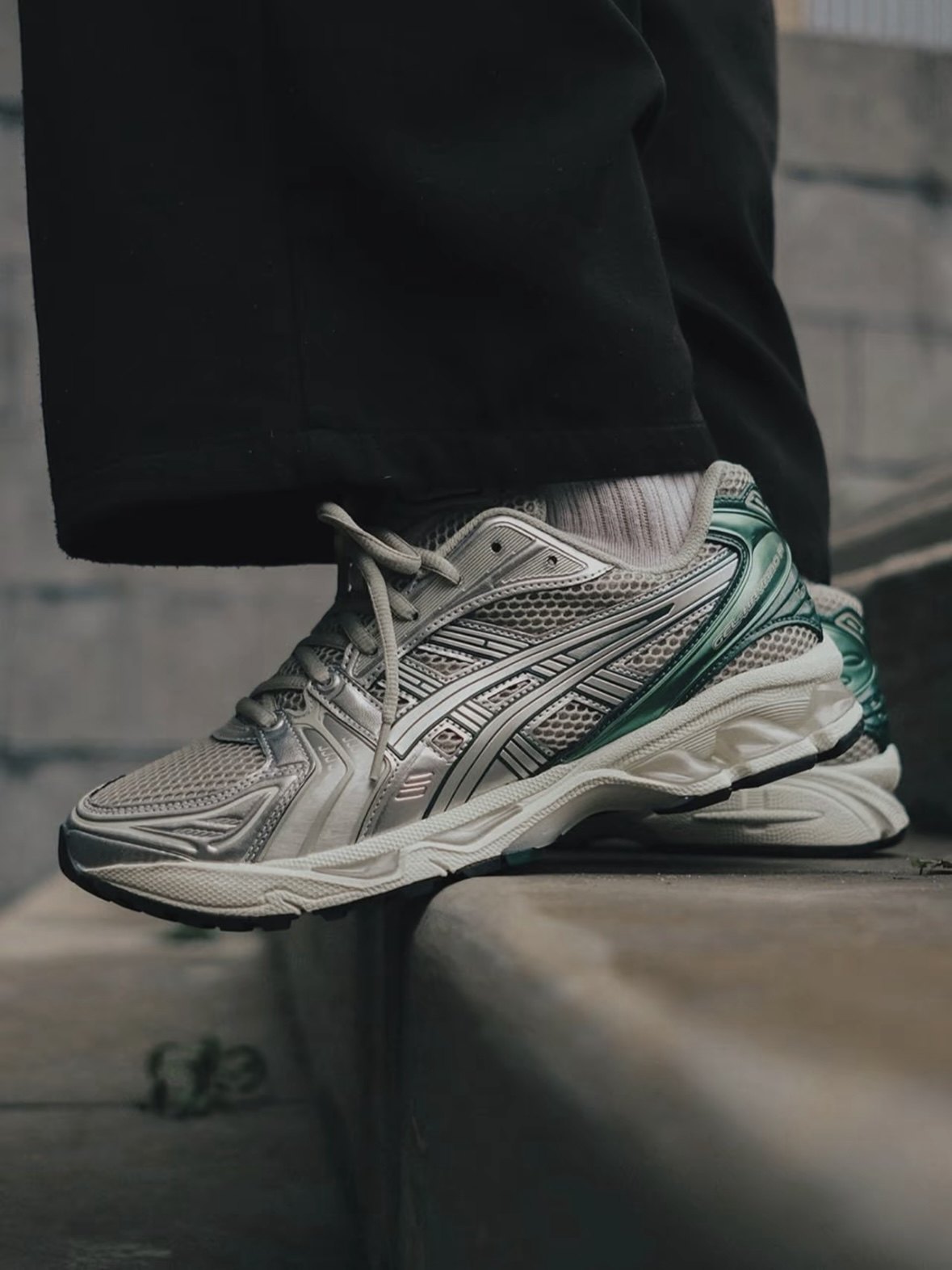 Asics Gel-Kayano 14 銀色 綠色 機能 復古 男女同款 1203A537-300