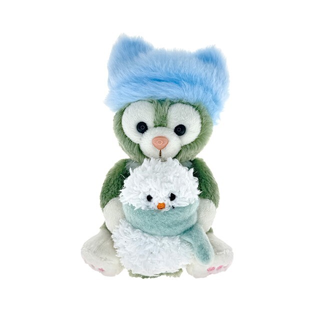 冬日暖洋洋 達菲 Duffy 與好友 傑拉托尼 畫家貓 Gelatoni 絨毛 鑰匙圈 吊飾 -香港迪士尼樂園