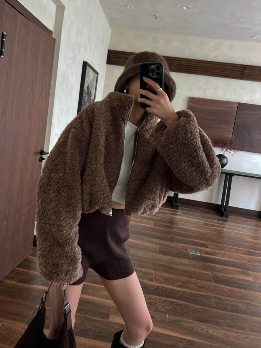 立領QQ毛蓬蓬外套*4色