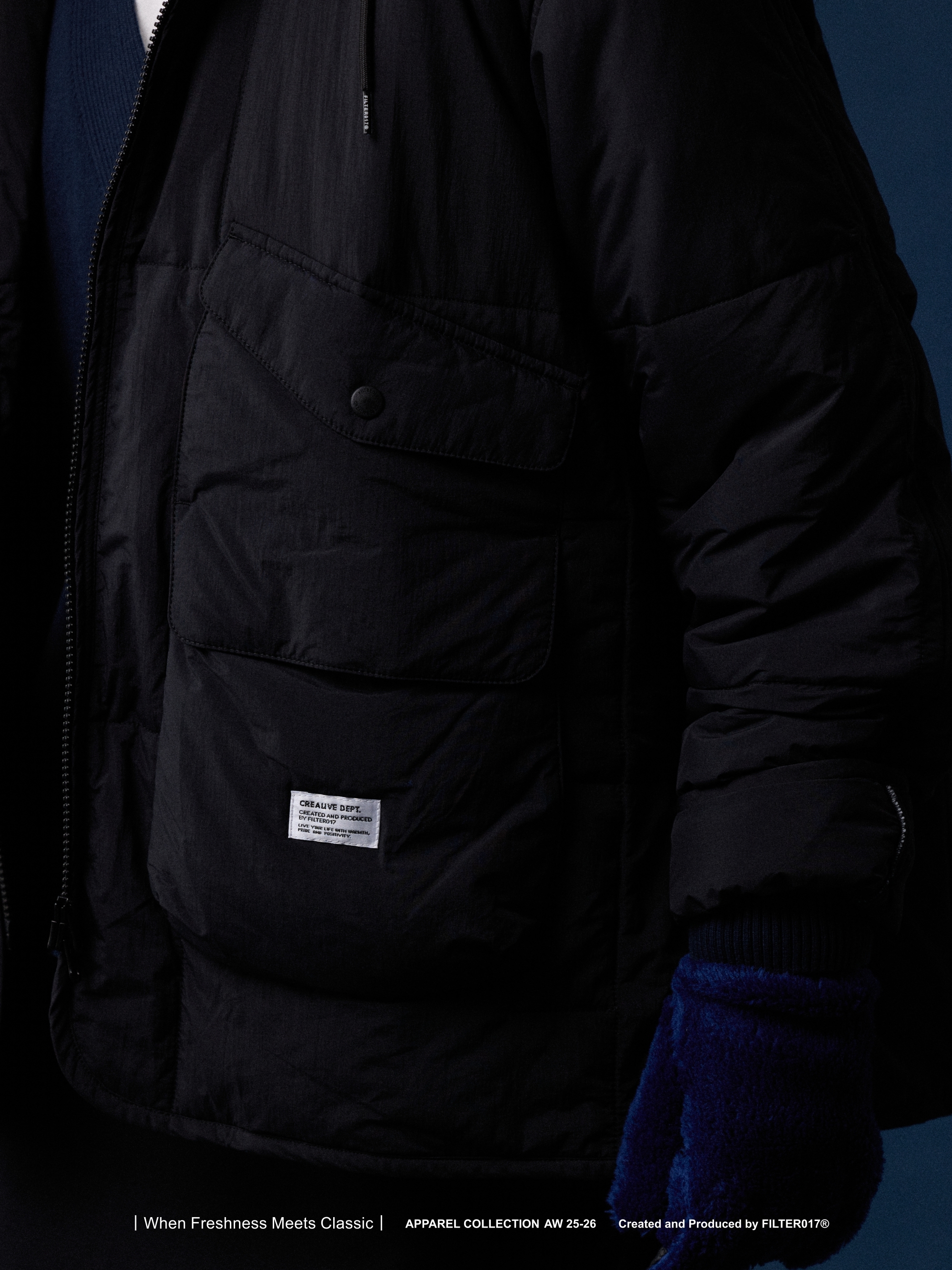 FILTER017 輕量絎縫軍事連帽外套